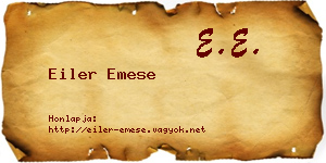 Eiler Emese névjegykártya
